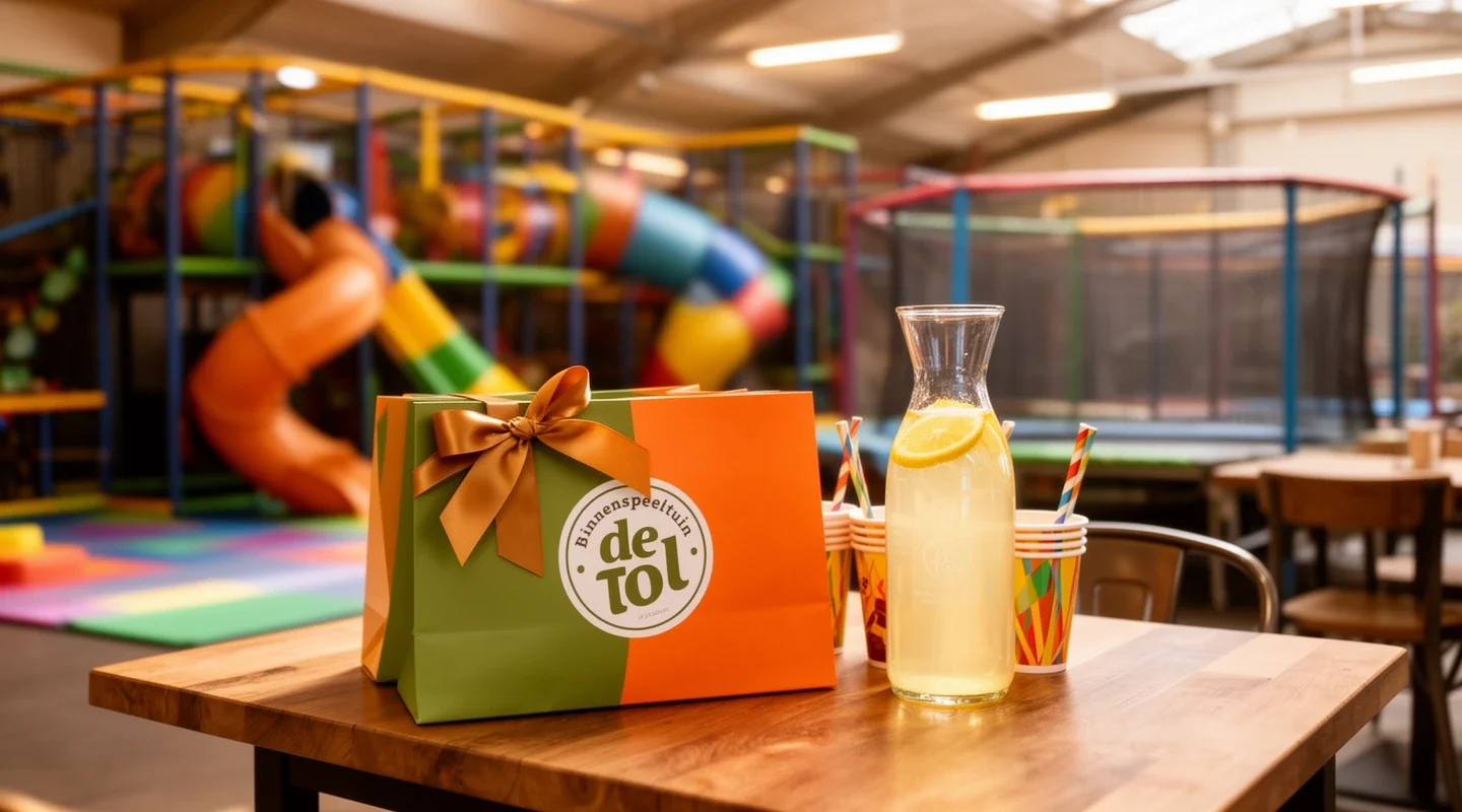 Cadeautje voor jarige bij De Tol-feest