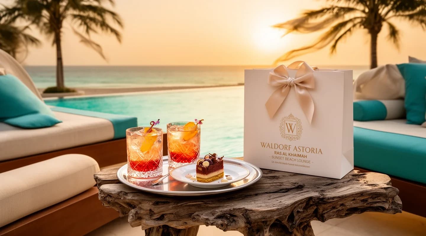 Free Lounge Access, Two Drinks, and Birthday Cake — Waldorf Astoria Ras Al Khaimah – Sunset Beach Lounge