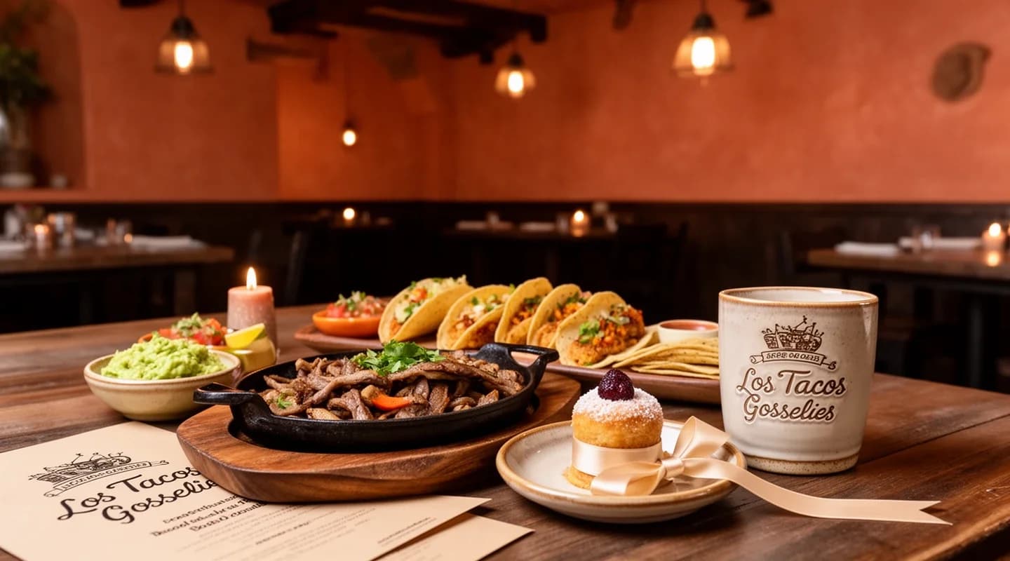 Gratis taart en 50 % korting op het menu van de jarige.